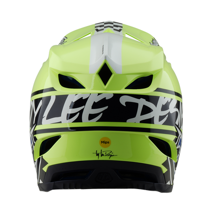 Casco MTB TROY LEE DESIGNS D4 POLYACRYLITE MIPS FIFTY 50 Amarillo/Azul