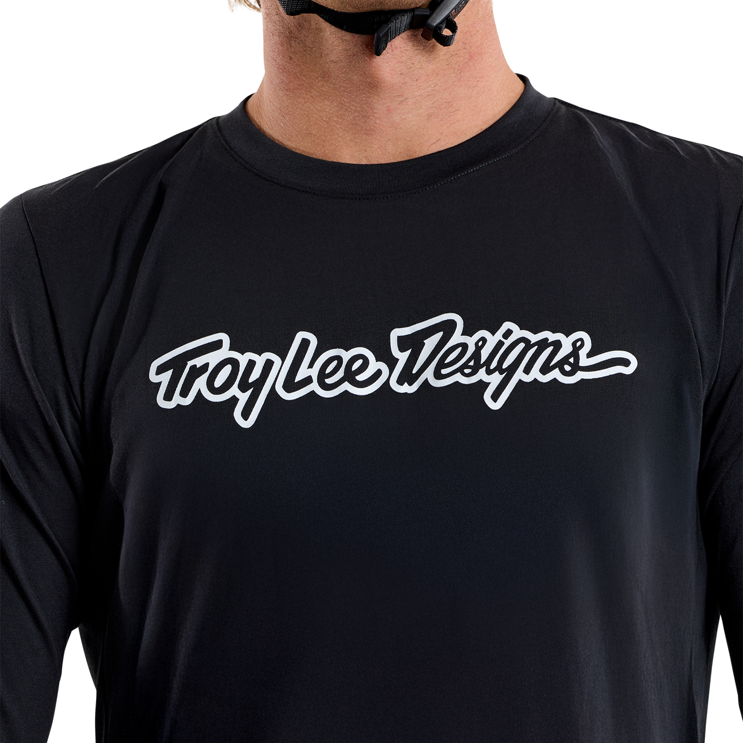 TROY LEE DESIGNS SKYLINE RIDE TEE SIGNATURE Maillot Manga Larga Negro 2025