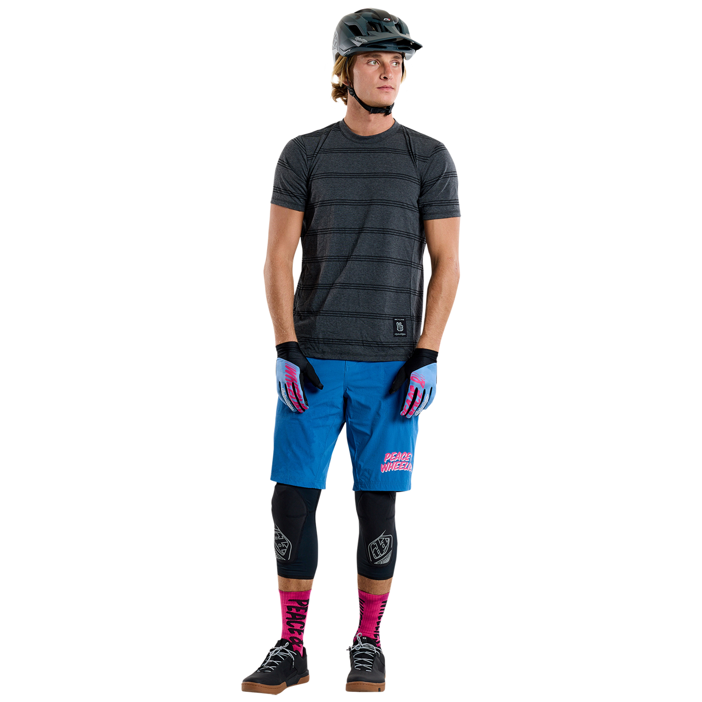 TROY LEE DESIGNS SKYLINE RIDE TEE WASH OUT Maillot manga corta Gris 2025
