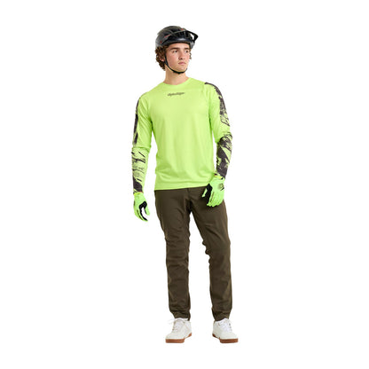 Maillot TROY LEE DESIGNS SKYLINE CHILL ROCKSLIDE Mangas Largas Amarillo