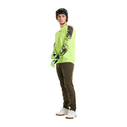 Maillot TROY LEE DESIGNS SKYLINE CHILL ROCKSLIDE Mangas Largas Amarillo