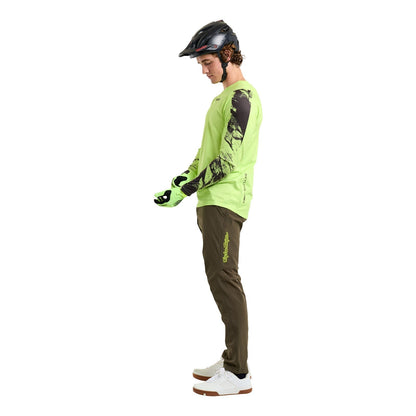 Maillot TROY LEE DESIGNS SKYLINE CHILL ROCKSLIDE Mangas Largas Amarillo