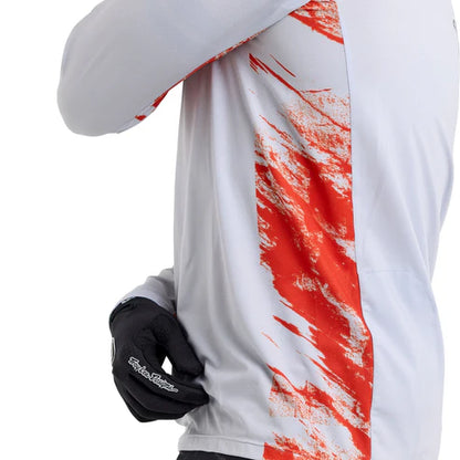 Maillot TROY LEE DESIGNS SKYLINE Mangas Largas Blanco/Rojo