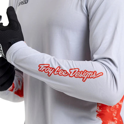 Maillot TROY LEE DESIGNS SKYLINE Mangas Largas Blanco/Rojo