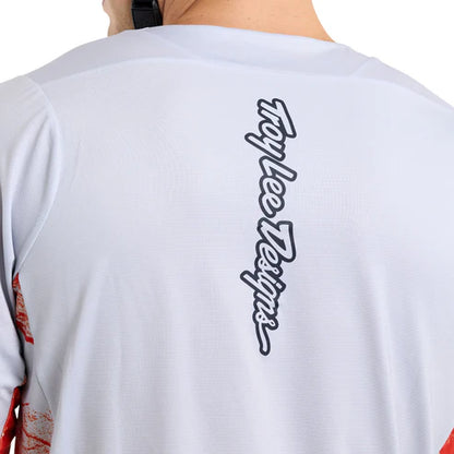 Maillot TROY LEE DESIGNS SKYLINE Mangas Largas Blanco/Rojo