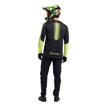 Maillot TROY LEE DESIGNS SPRINT Mangas Largas Negro/Amarillo