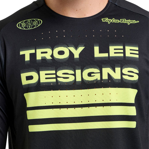 Maillot de manga larga TROY LEE DESIGNS SPRINT Negro/Amarillo