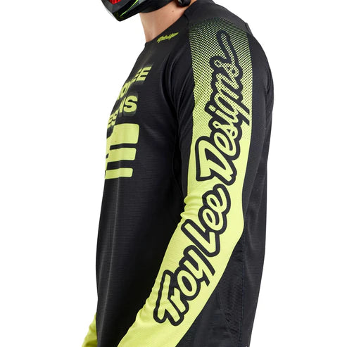 Maillot de manga larga TROY LEE DESIGNS SPRINT Negro/Amarillo
