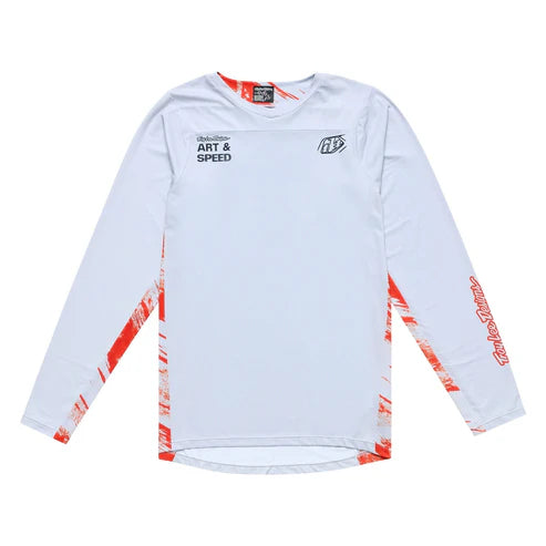 Maillot de manga larga TROY LEE DESIGNS SKYLINE Blanco/Rojo