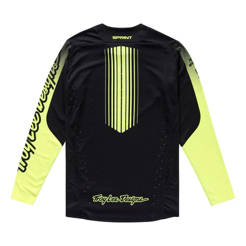 Maillot de manga larga TROY LEE DESIGNS SPRINT Negro/Amarillo