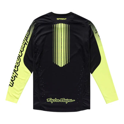 Maillot TROY LEE DESIGNS SPRINT Mangas Largas Negro/Amarillo
