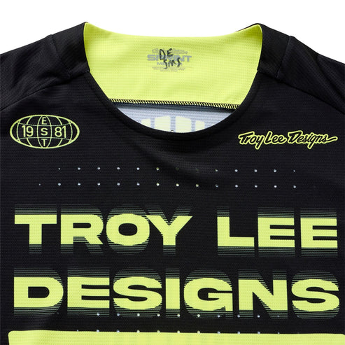 Maillot de manga larga TROY LEE DESIGNS SPRINT Negro/Amarillo