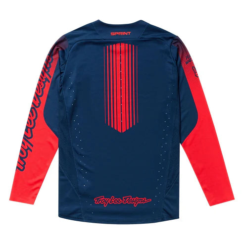 Maillot de manga larga TROY LEE DESIGNS SPRINT Azul/Rojo