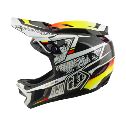 Casco MTB TROY LEE DESIGNS D4 CARBON MIPS Lined Up Negro/Amarillo