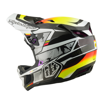 Casco MTB TROY LEE DESIGNS D4 CARBON MIPS Lined Up Negro/Amarillo