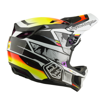 Casco MTB TROY LEE DESIGNS D4 CARBON MIPS Lined Up Negro/Amarillo