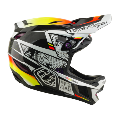 Casco MTB TROY LEE DESIGNS D4 CARBON MIPS Lined Up Negro/Amarillo