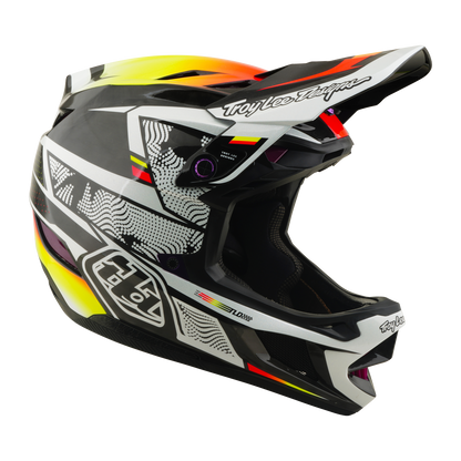 Casco MTB TROY LEE DESIGNS D4 CARBON MIPS Lined Up Negro/Amarillo