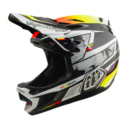 Casco MTB TROY LEE DESIGNS D4 CARBON MIPS Lined Up Negro/Amarillo