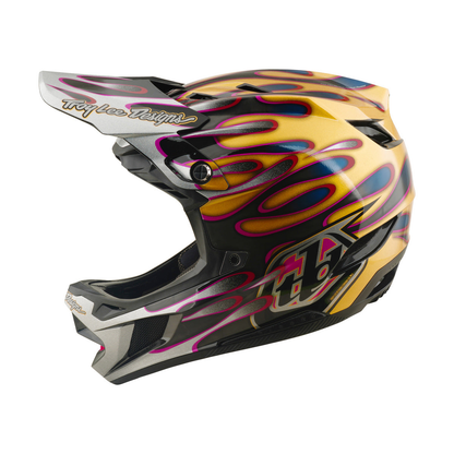 Casco MTB TROY LEE DESIGNS D4 CARBON MIPS Overspray Dorado/Negro