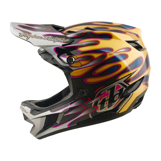 Casco MTB TROY LEE DESIGNS D4 CARBON MIPS Overspray Oro/Negro