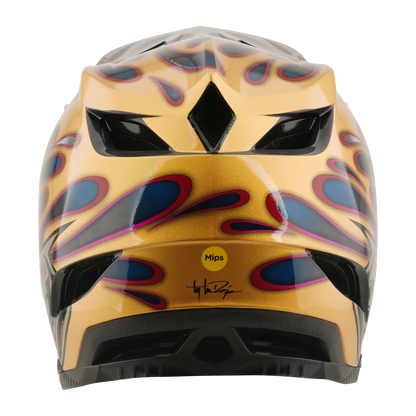 Casco MTB TROY LEE DESIGNS D4 CARBON MIPS Overspray Dorado/Negro