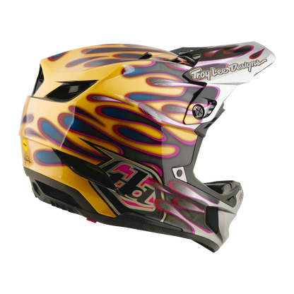 Casco MTB TROY LEE DESIGNS D4 CARBON MIPS Overspray Dorado/Negro