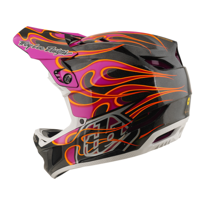 Casco MTB TROY LEE DESIGNS D4 CARBON MIPS Torched Carbon/Magenta