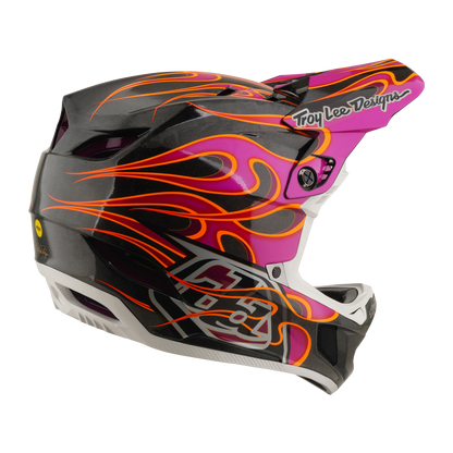 Casco MTB TROY LEE DESIGNS D4 CARBON MIPS Torched Carbon/Magenta
