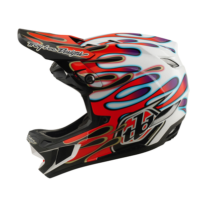 Casco de MTB TROY LEE DESIGNS D4 COMPOSITE MIPS OVERSPRAY Blanco/Rojo