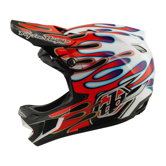 Casco MTB TROY LEE DESIGNS D4 COMPOSITE MIPS OVERSPRAY Blanco/Rojo