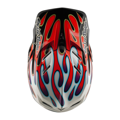 Casco de MTB TROY LEE DESIGNS D4 COMPOSITE MIPS OVERSPRAY Blanco/Rojo