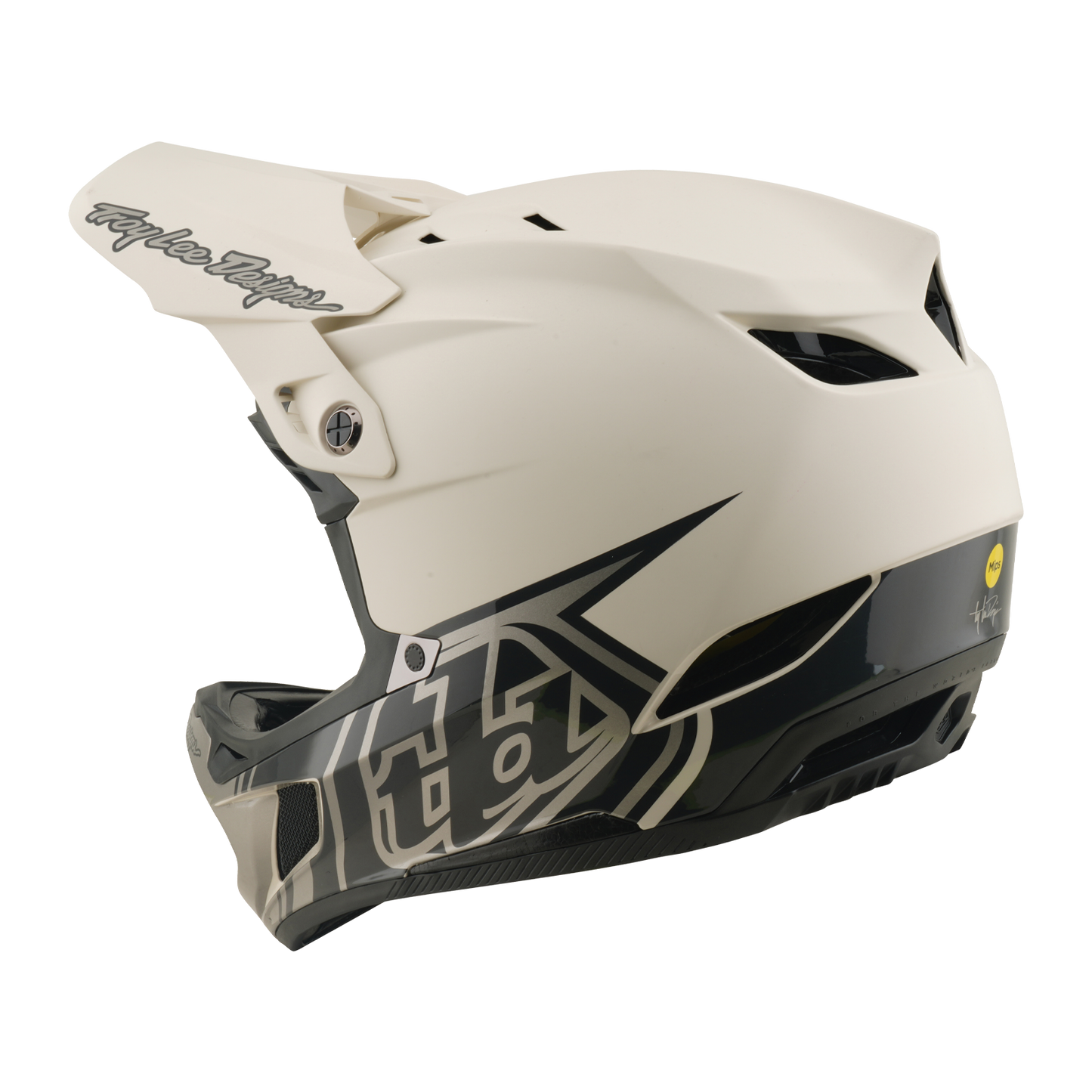 Casco MTB TROY LEE DESIGNS D4 COMPOSITE MIPS STEALTH PUMICE Blanco