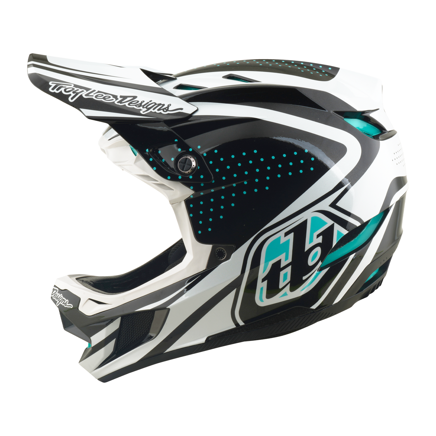 TROY LEE DESIGNS D4 POLYACRYLITE MIPS THE LINE Casco MTB Carbón/Blanco