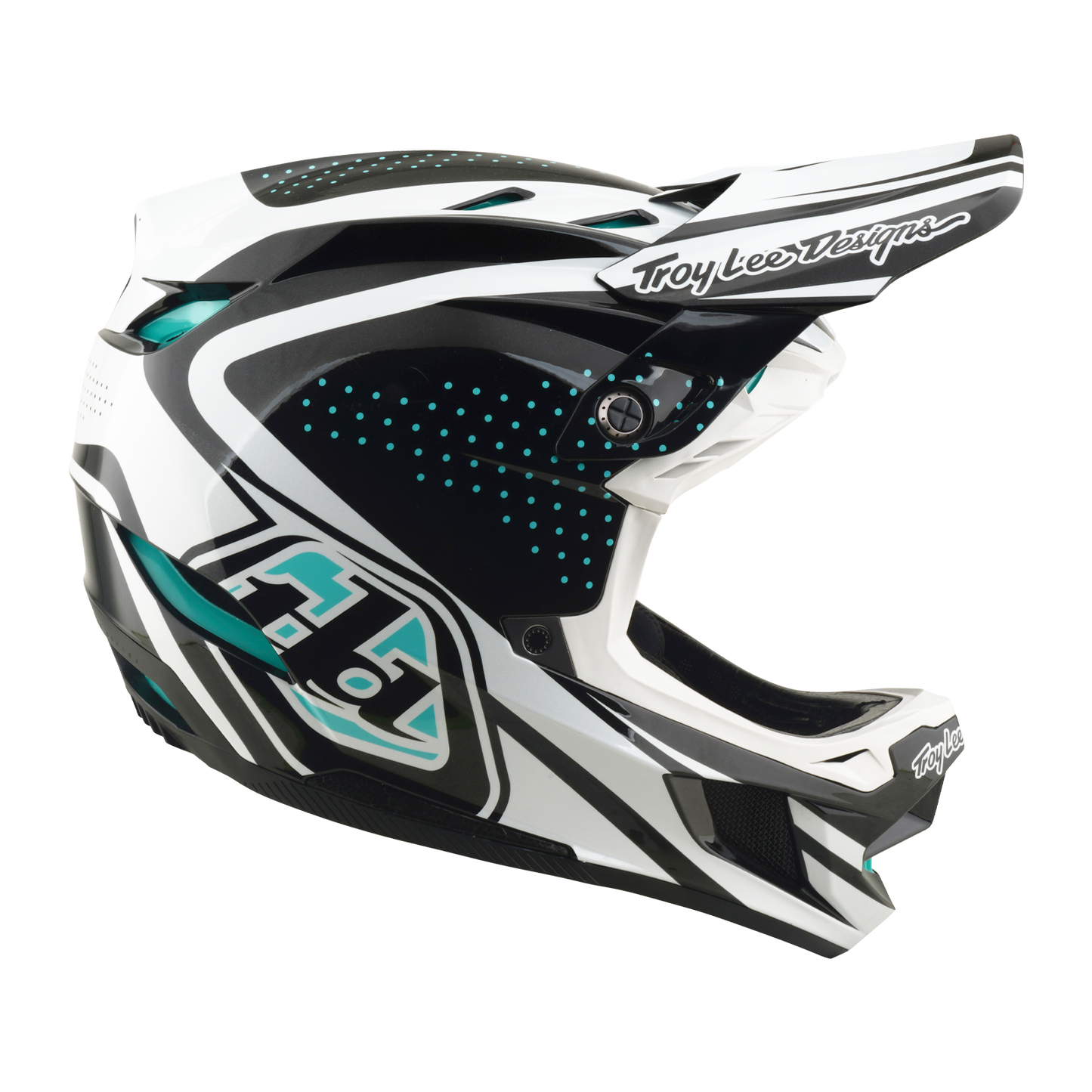 TROY LEE DESIGNS D4 POLYACRYLITE MIPS THE LINE Casco MTB Carbón/Blanco