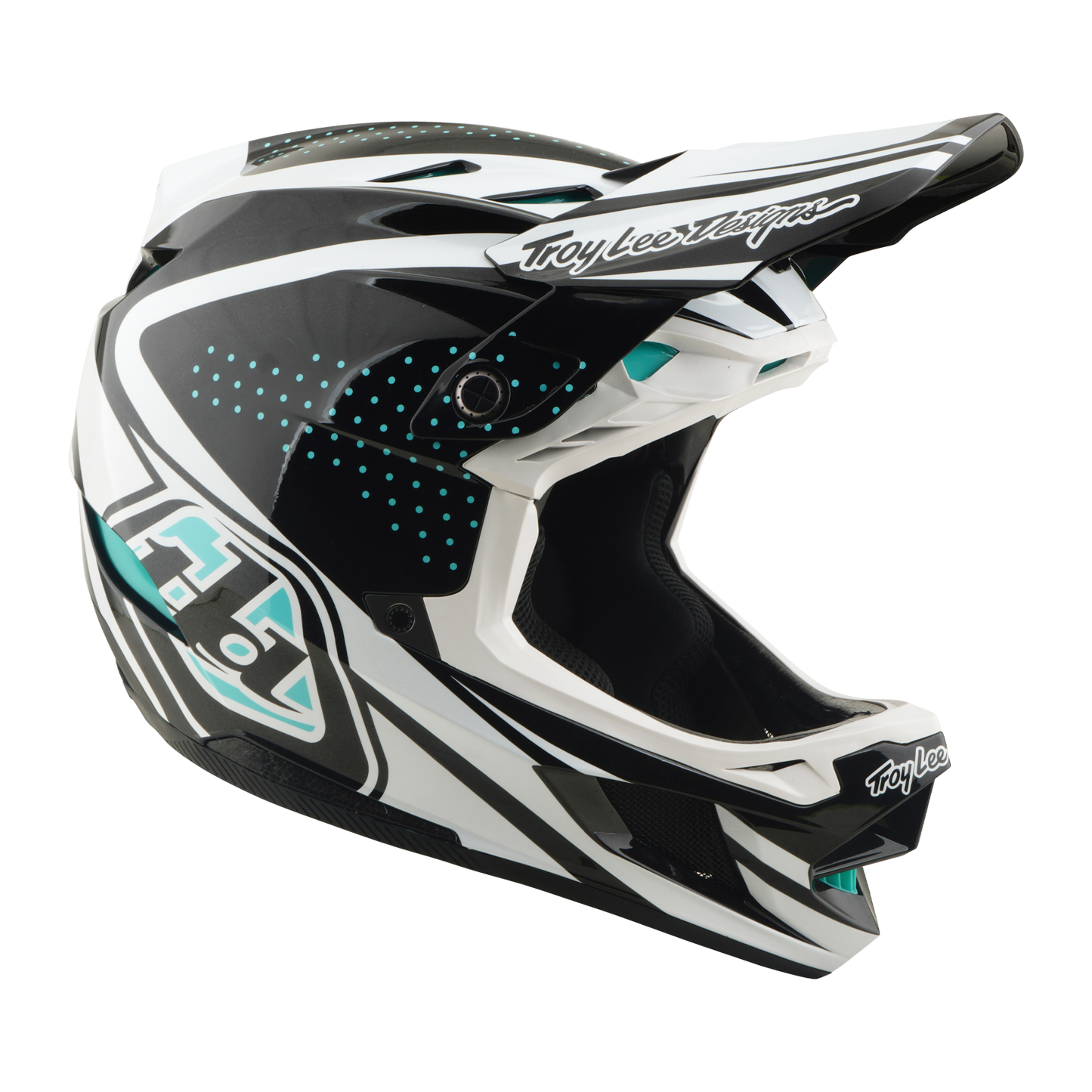 TROY LEE DESIGNS D4 POLYACRYLITE MIPS THE LINE Casco MTB Carbón/Blanco