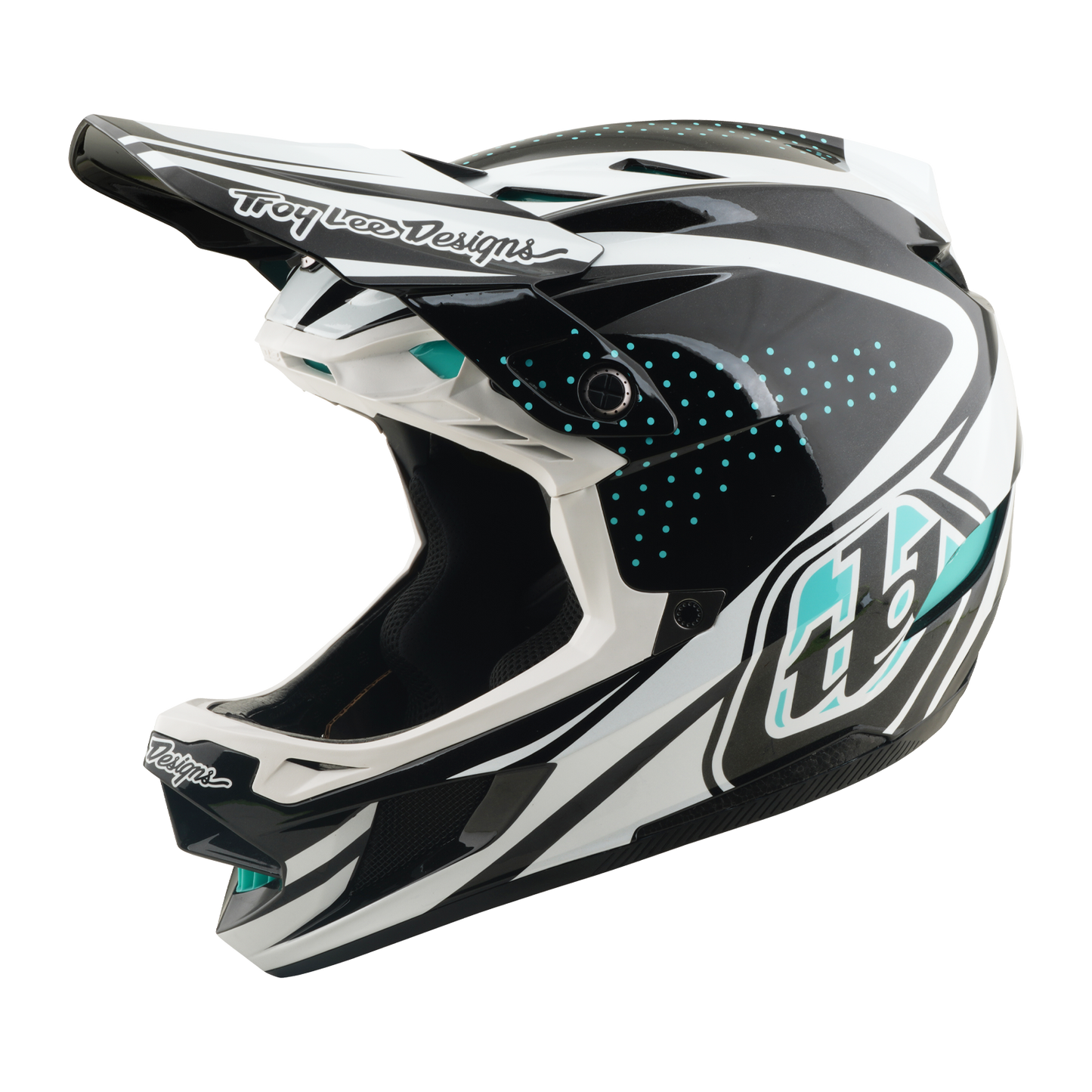 TROY LEE DESIGNS D4 POLYACRYLITE MIPS THE LINE Casco MTB Carbón/Blanco