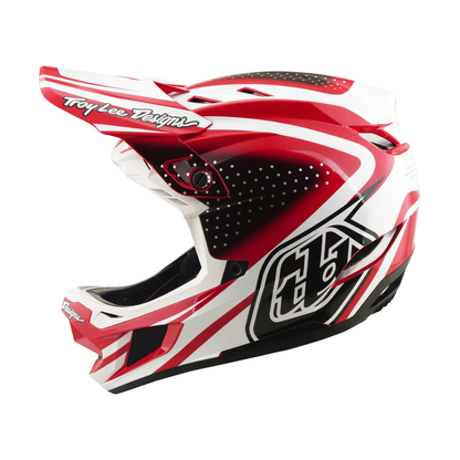 Casco MTB TROY LEE DESIGNS D4 POLYACRYLITE MIPS THE LINE Rojo/Blanco