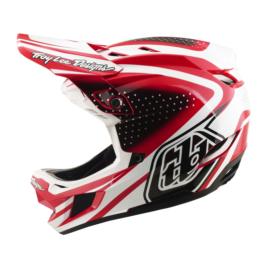 TROY LEE DESIGNS D4 POLYACRYLITE MIPS THE LINE Casco MTB Rojo/Blanco