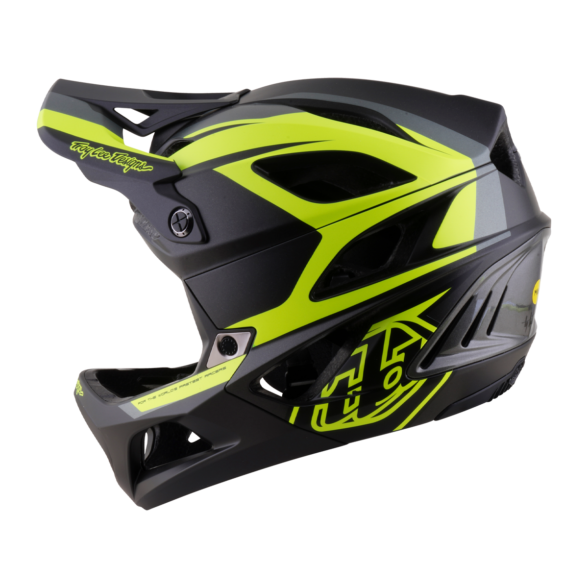 Casco de MTB TROY LEE DESIGNS STAGE 2 HIGH VIZ gris carbón/amarillo