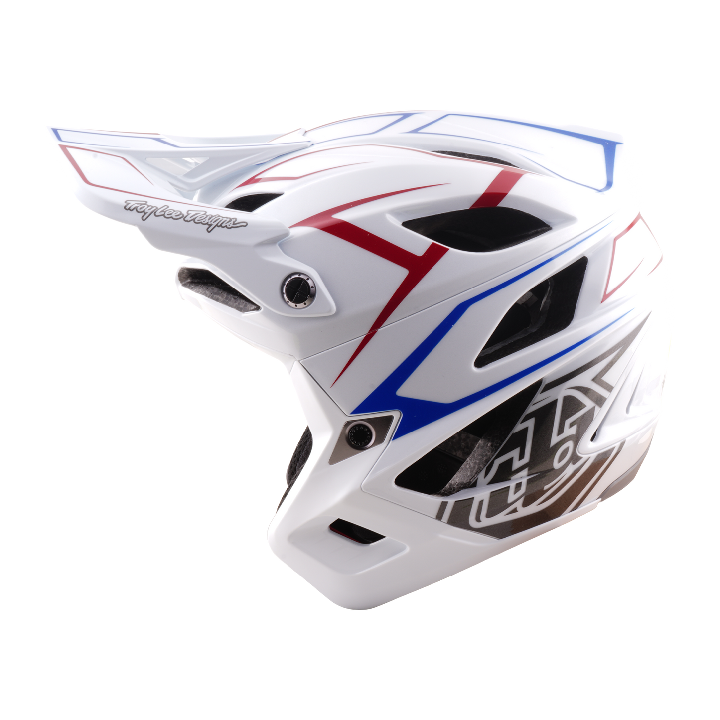 Casco MTB TROY LEE DESIGNS STAGE STUNT PINSTRIPE Blanco