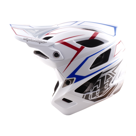 Casco MTB TROY LEE DESIGNS STAGE STUNT PINSTRIPE Blanco