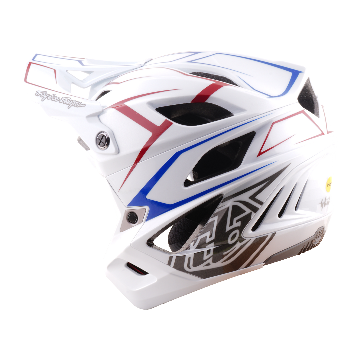 Casco MTB TROY LEE DESIGNS STAGE STUNT PINSTRIPE Blanco