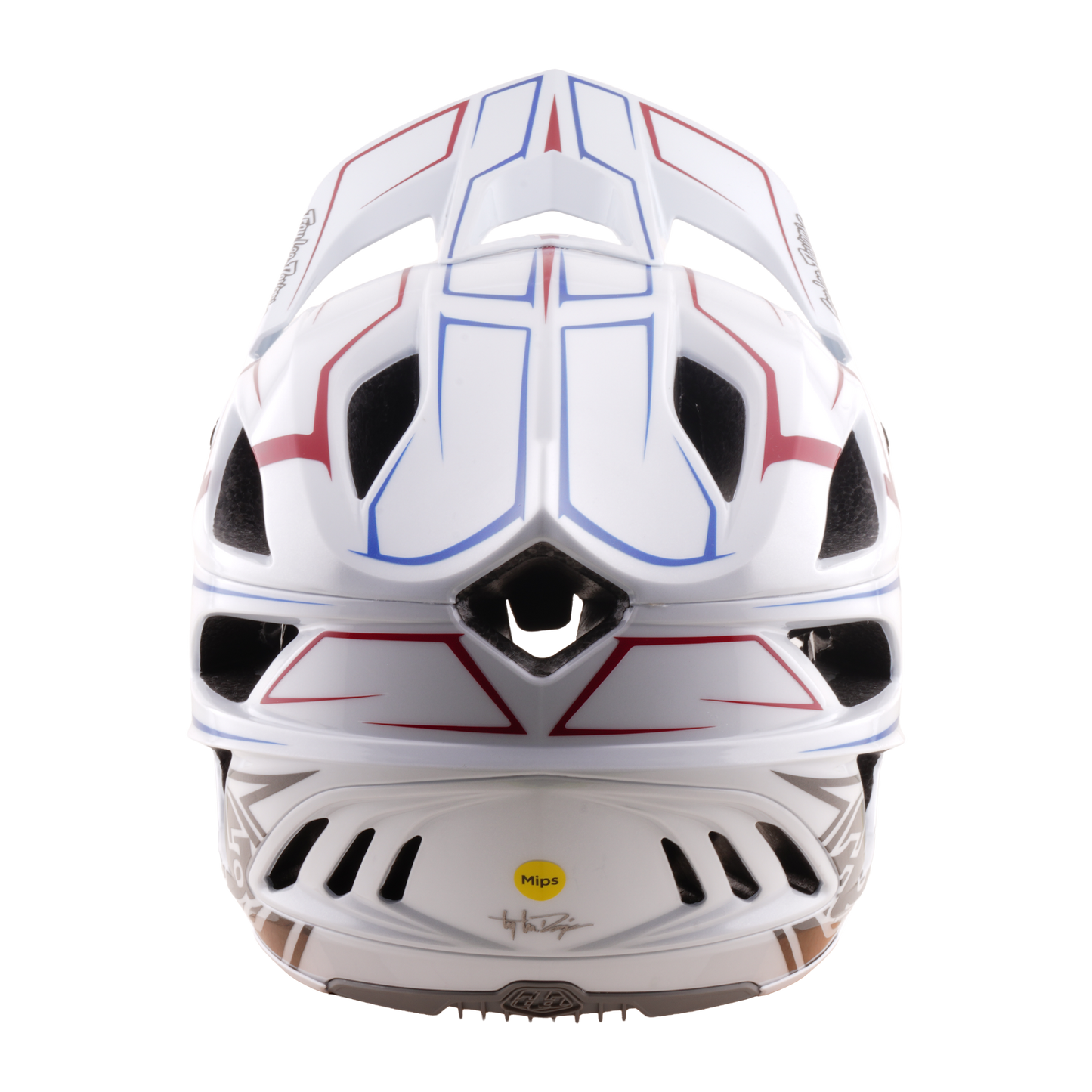 Casco MTB TROY LEE DESIGNS STAGE STUNT PINSTRIPE Blanco