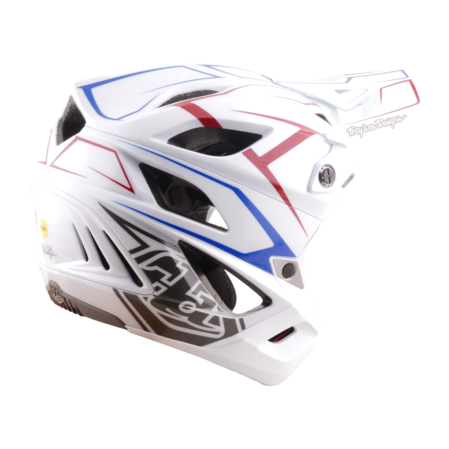 Casco MTB TROY LEE DESIGNS STAGE STUNT PINSTRIPE Blanco
