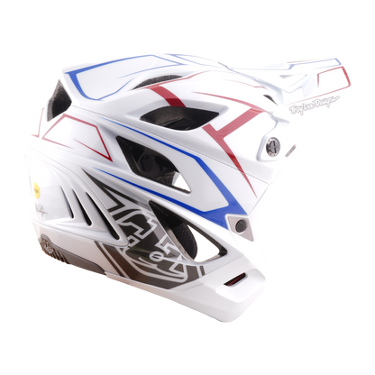Casco MTB TROY LEE DESIGNS STAGE STUNT PINSTRIPE Blanco