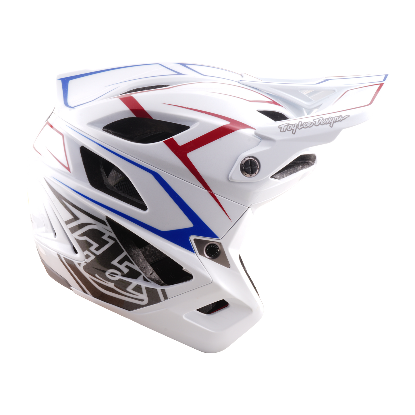 Casco MTB TROY LEE DESIGNS STAGE STUNT PINSTRIPE Blanco