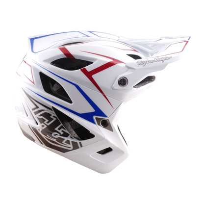 Casco MTB TROY LEE DESIGNS STAGE STUNT PINSTRIPE Blanco