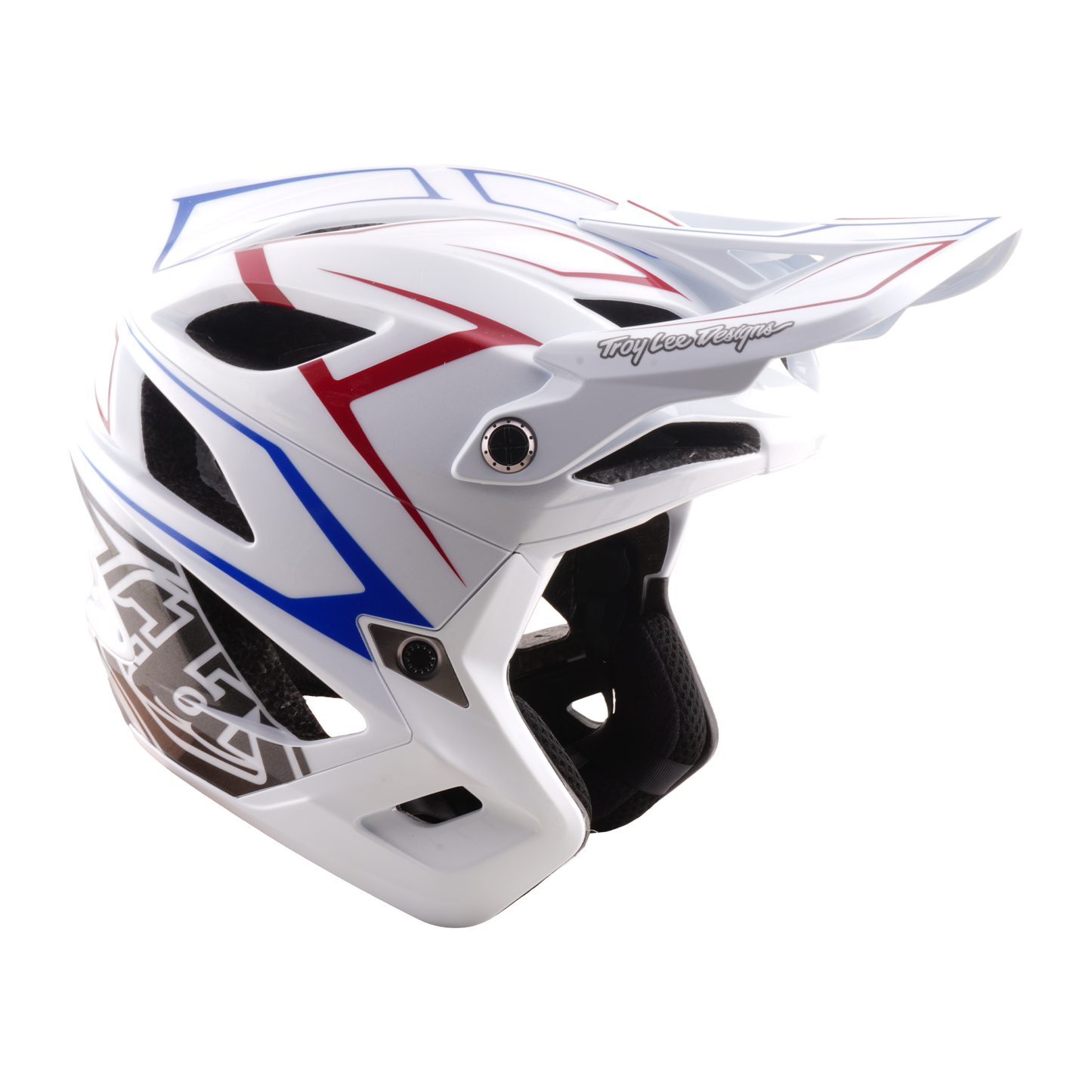 Casco MTB TROY LEE DESIGNS STAGE STUNT PINSTRIPE Blanco