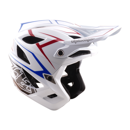 Casco MTB TROY LEE DESIGNS STAGE STUNT PINSTRIPE Blanco